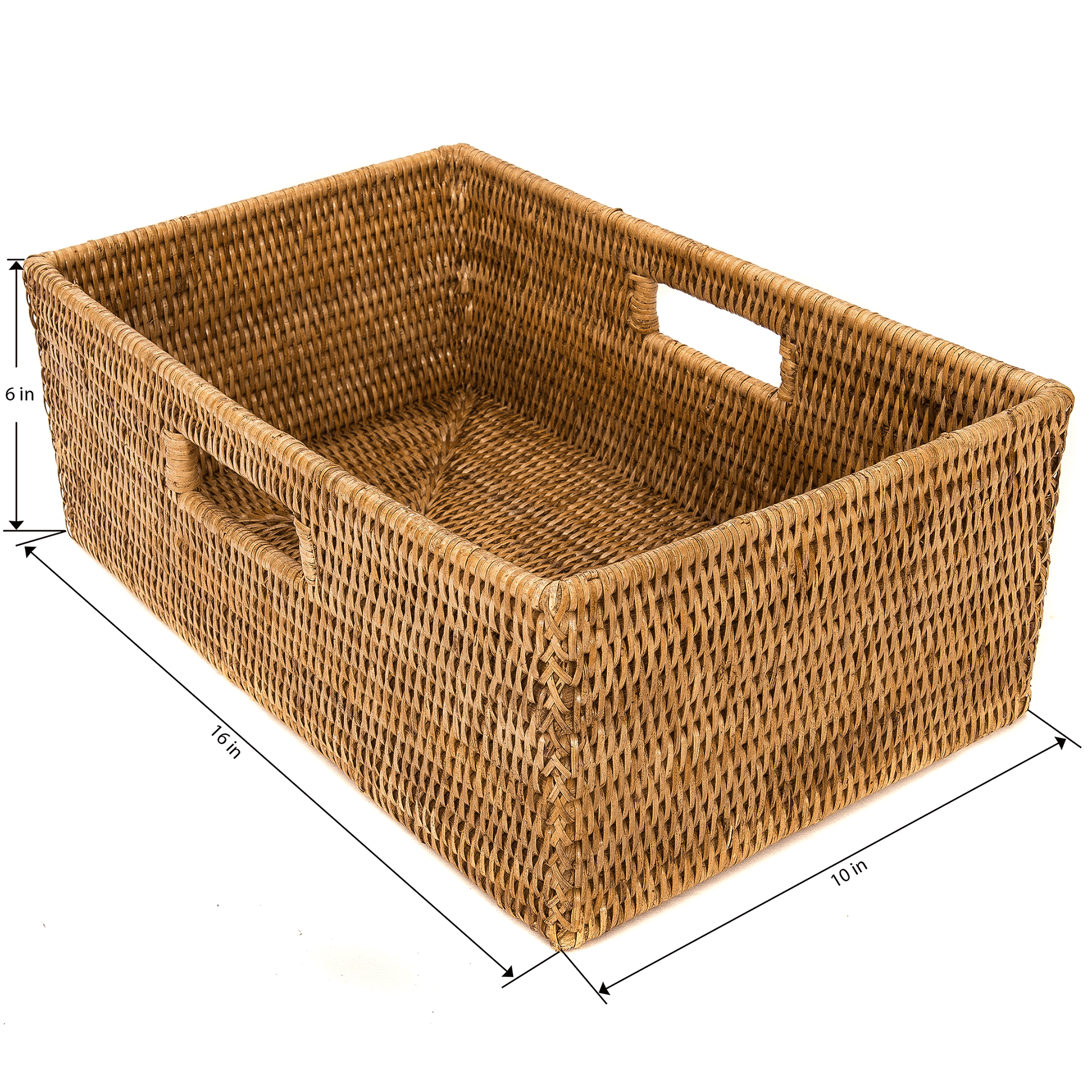 Rectangular Shelf Basket with Side Handles