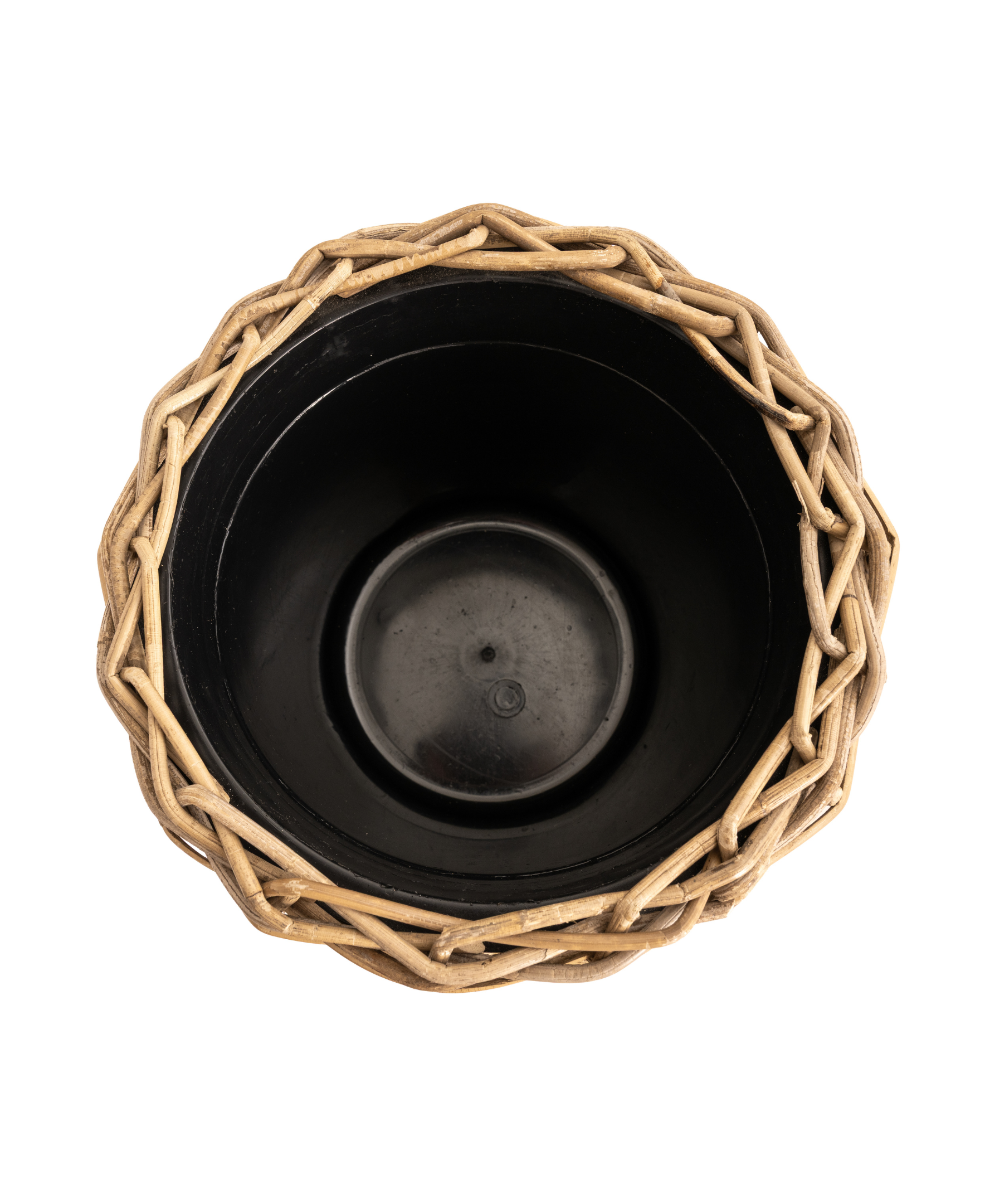 plastic planter inserts round Round Planter with Plastic Insert