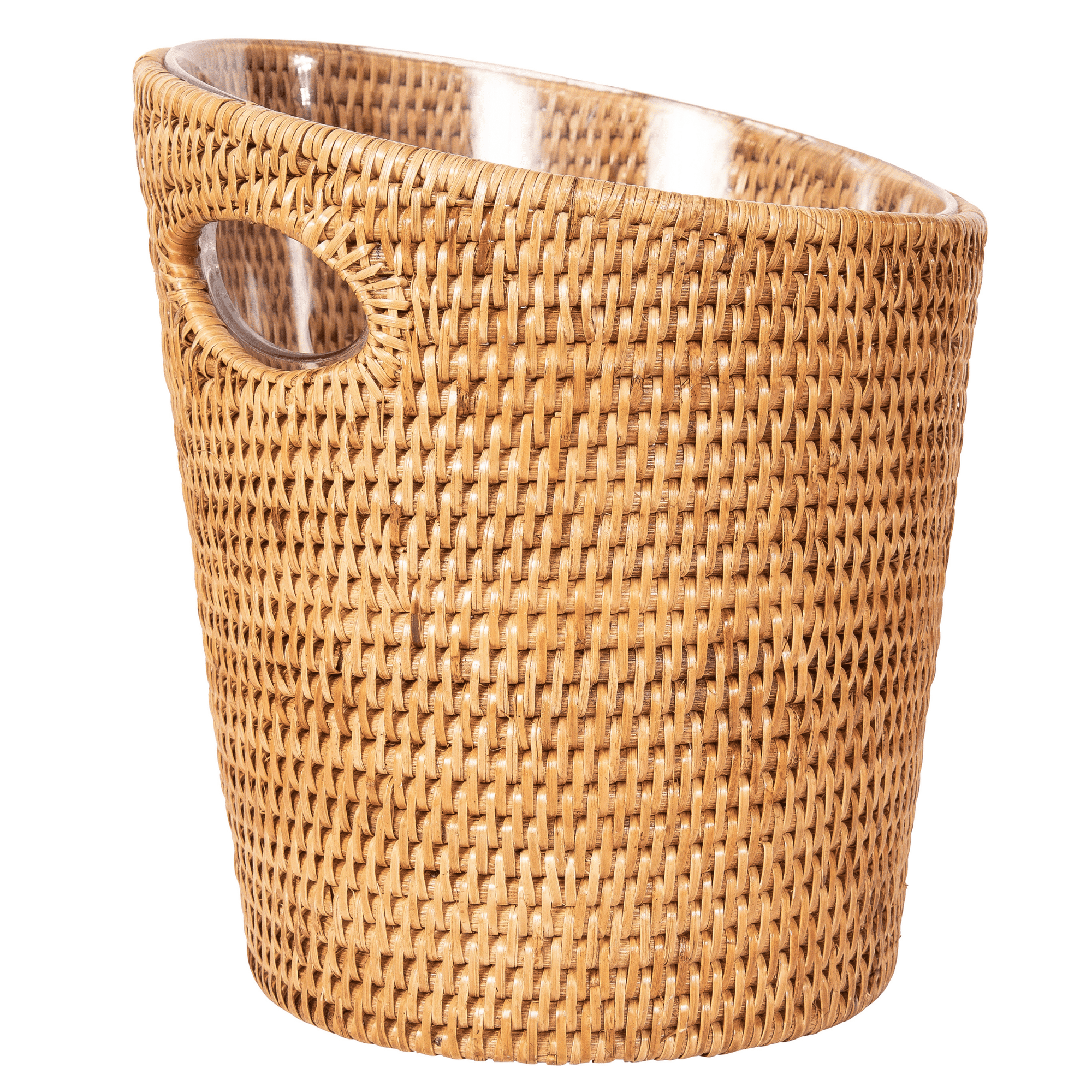 Small Rattan Champagne Bucket with Acrylic Insert