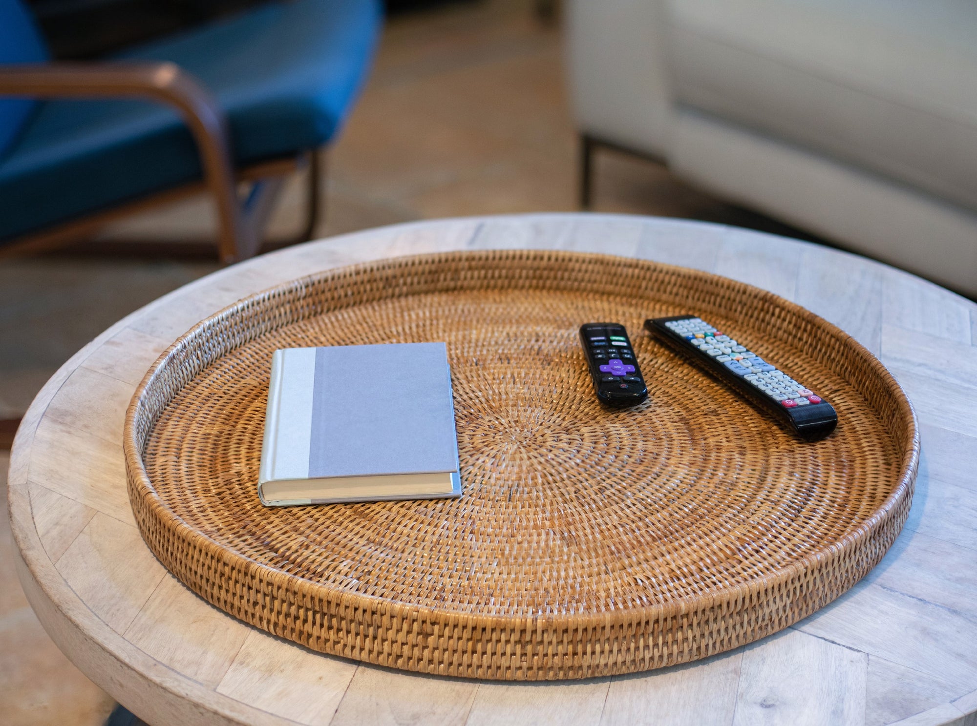 Round Serving Ottoman Tray Artifacts Trading Company