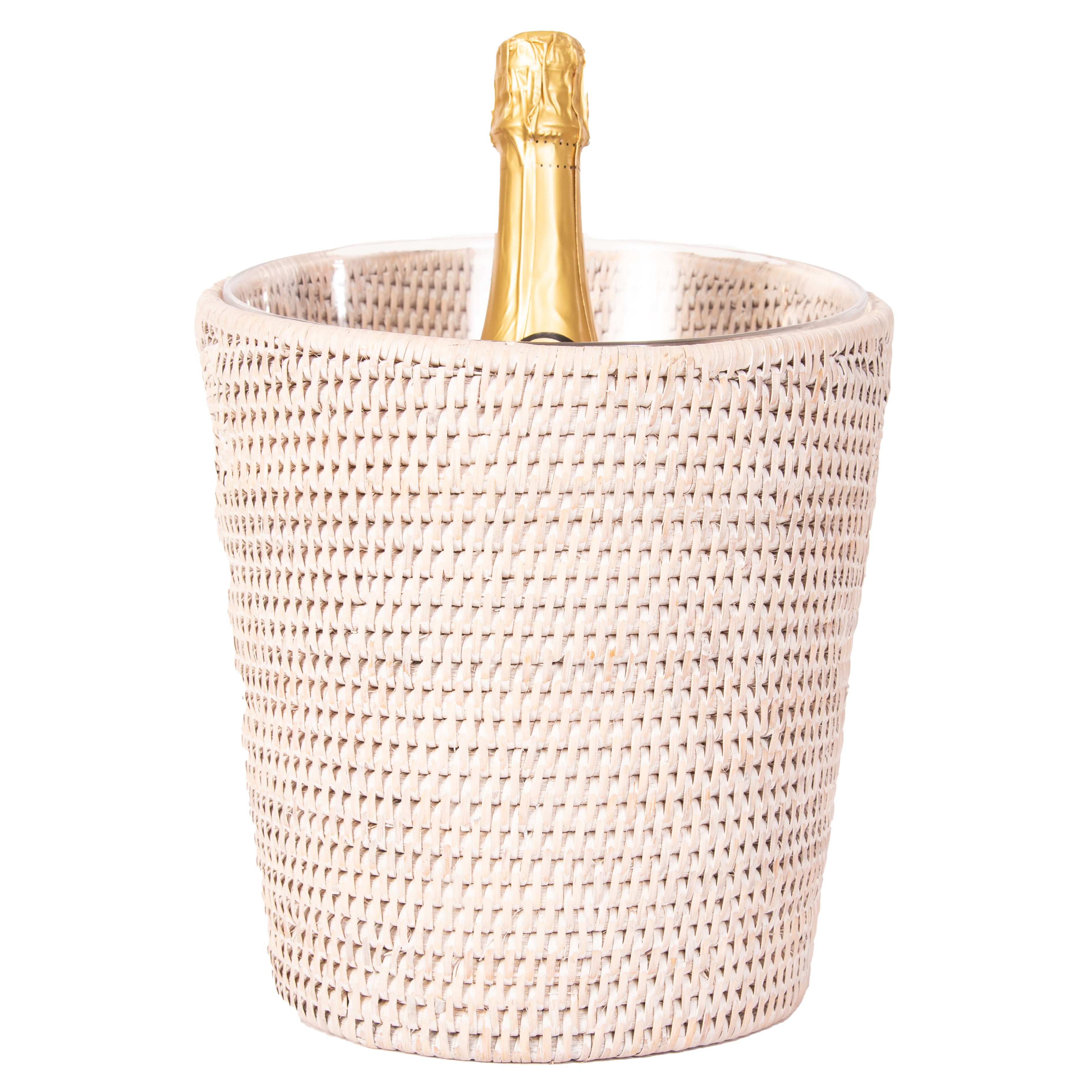 Small Rattan Champagne Bucket with Acrylic Insert - Artifacts Trading ...
