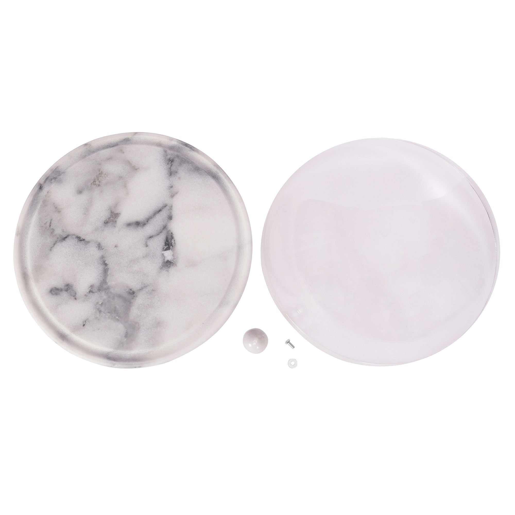 Marble Plate with Acrylic Dome