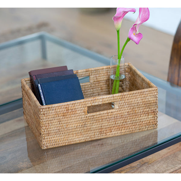 Artifacts Rattan™ Rectangular Shelf Basket with Side Handles ...