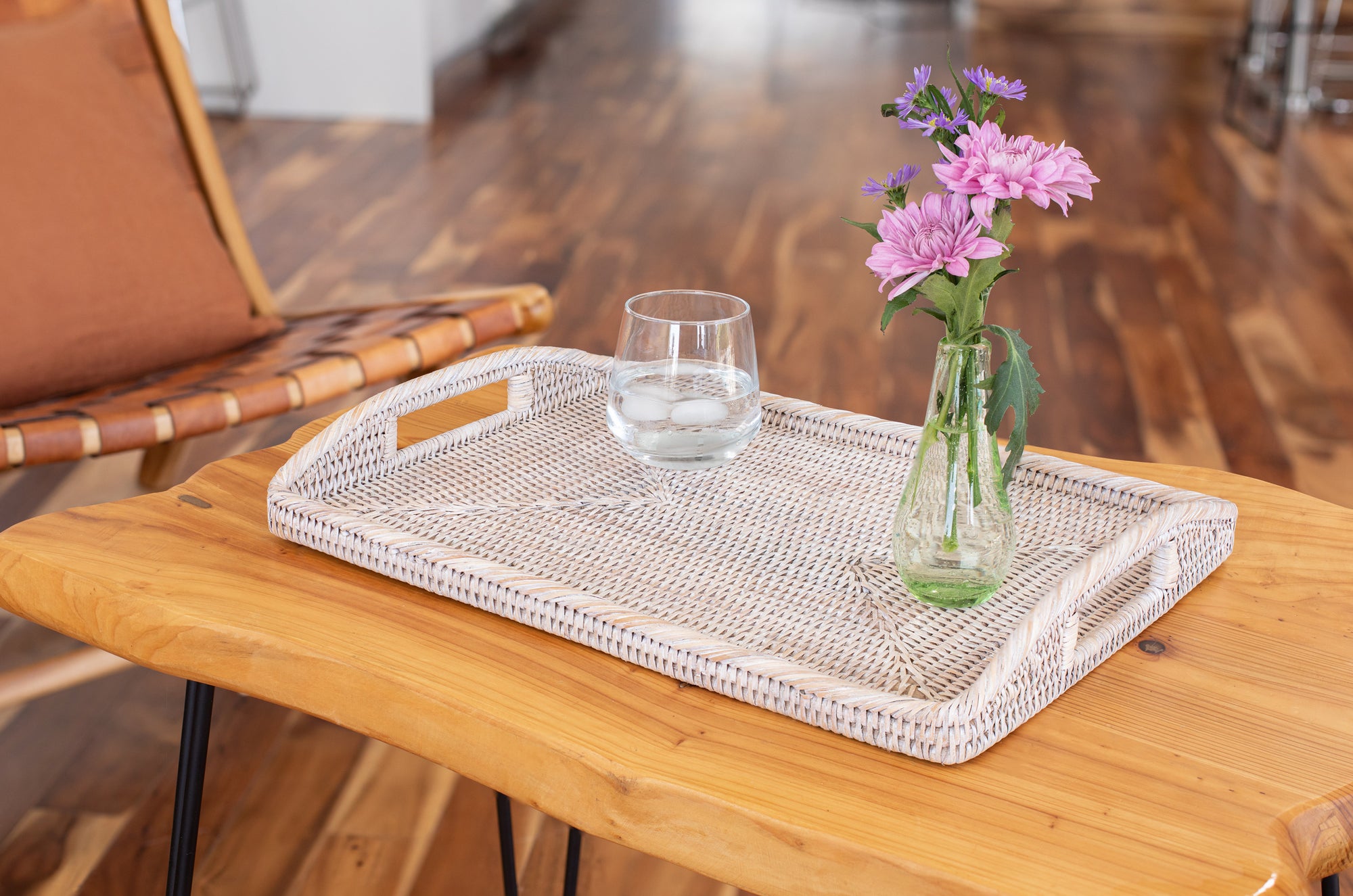 Artifacts Rattan™ Rectangular Serving Tray With High Handles - Artifacts  Trading Company