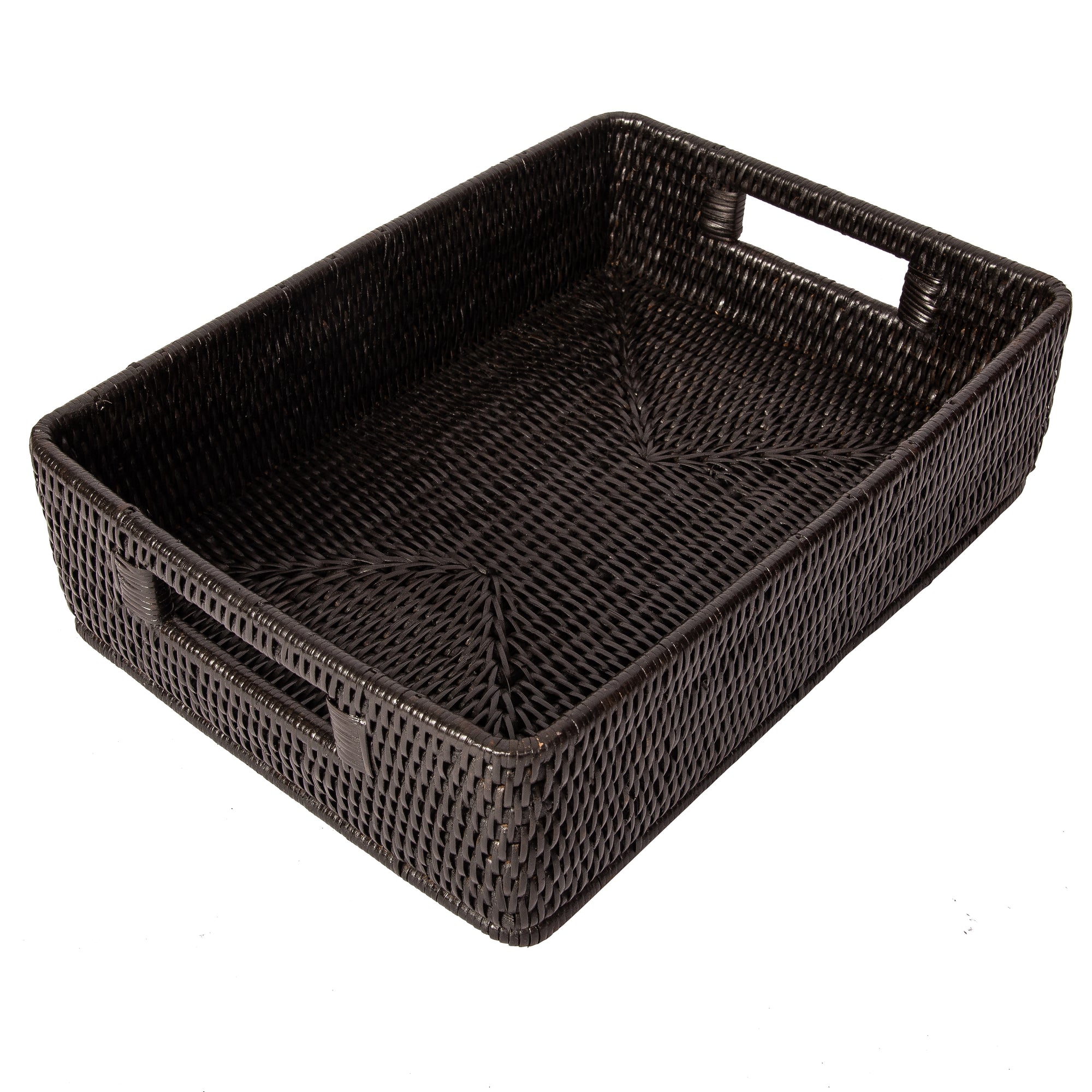 North American Black Walnut Solid Wood Rattan Storage Basket