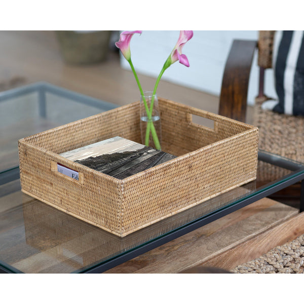 Artifacts Rattan™ Rectangular Shelf Basket with Side Handles - Artifacts  Trading Company