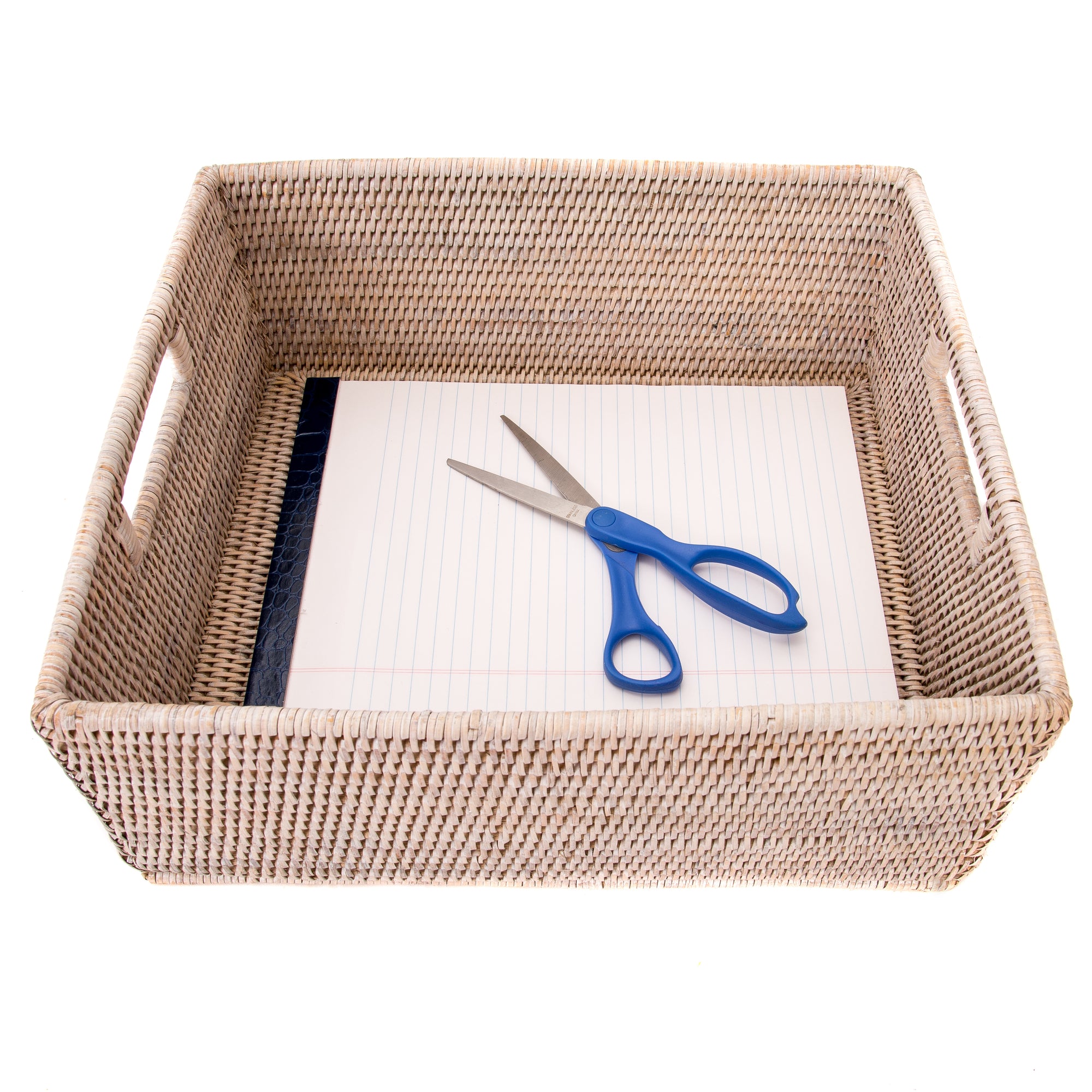 Rectangular Basket with Cutout Handles