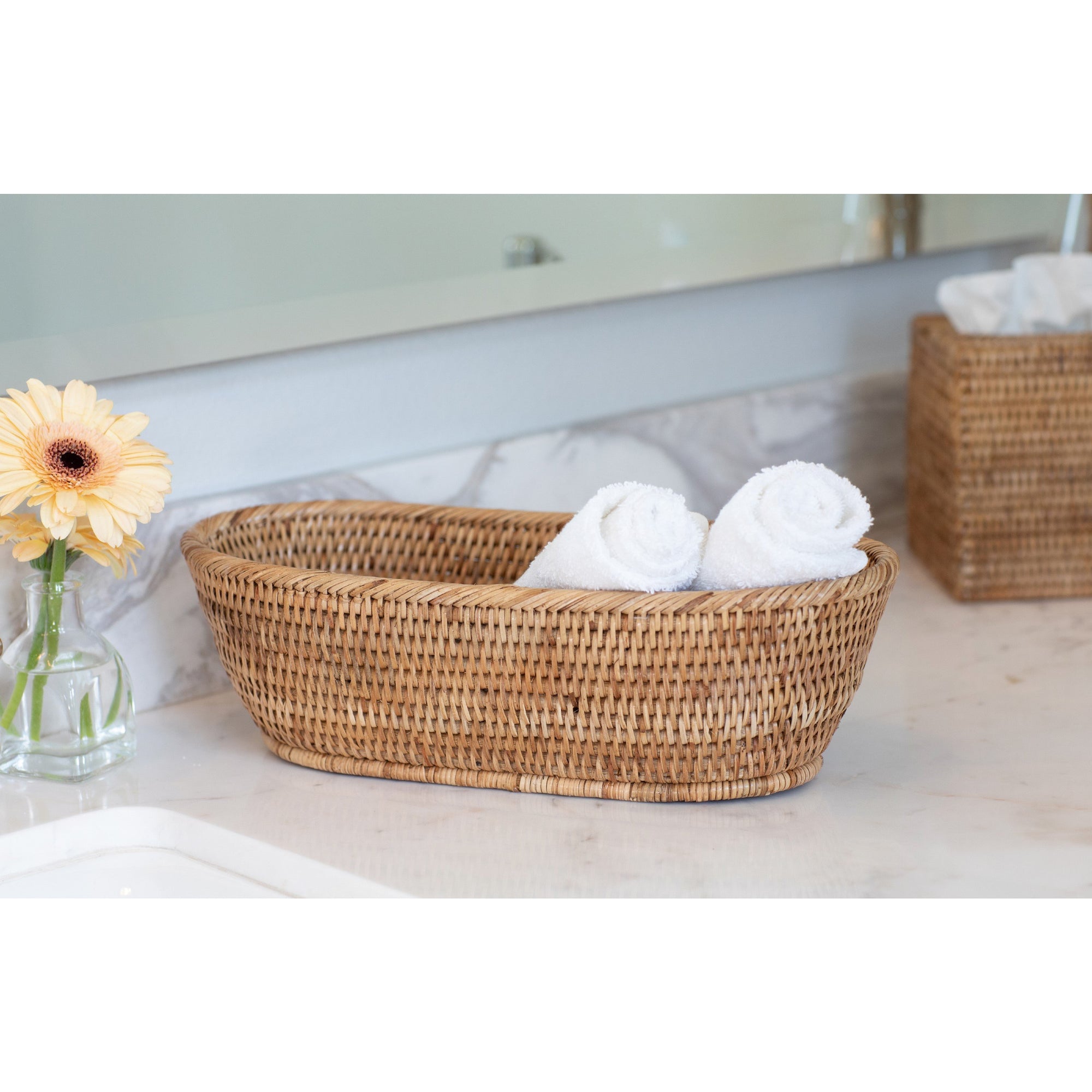 8-Pack Round Plastic Wicker Baskets - 10x10x3.3 Inch For Bread, Fruit, Serving, Storage (Brown, Includes Blotting Sheets)