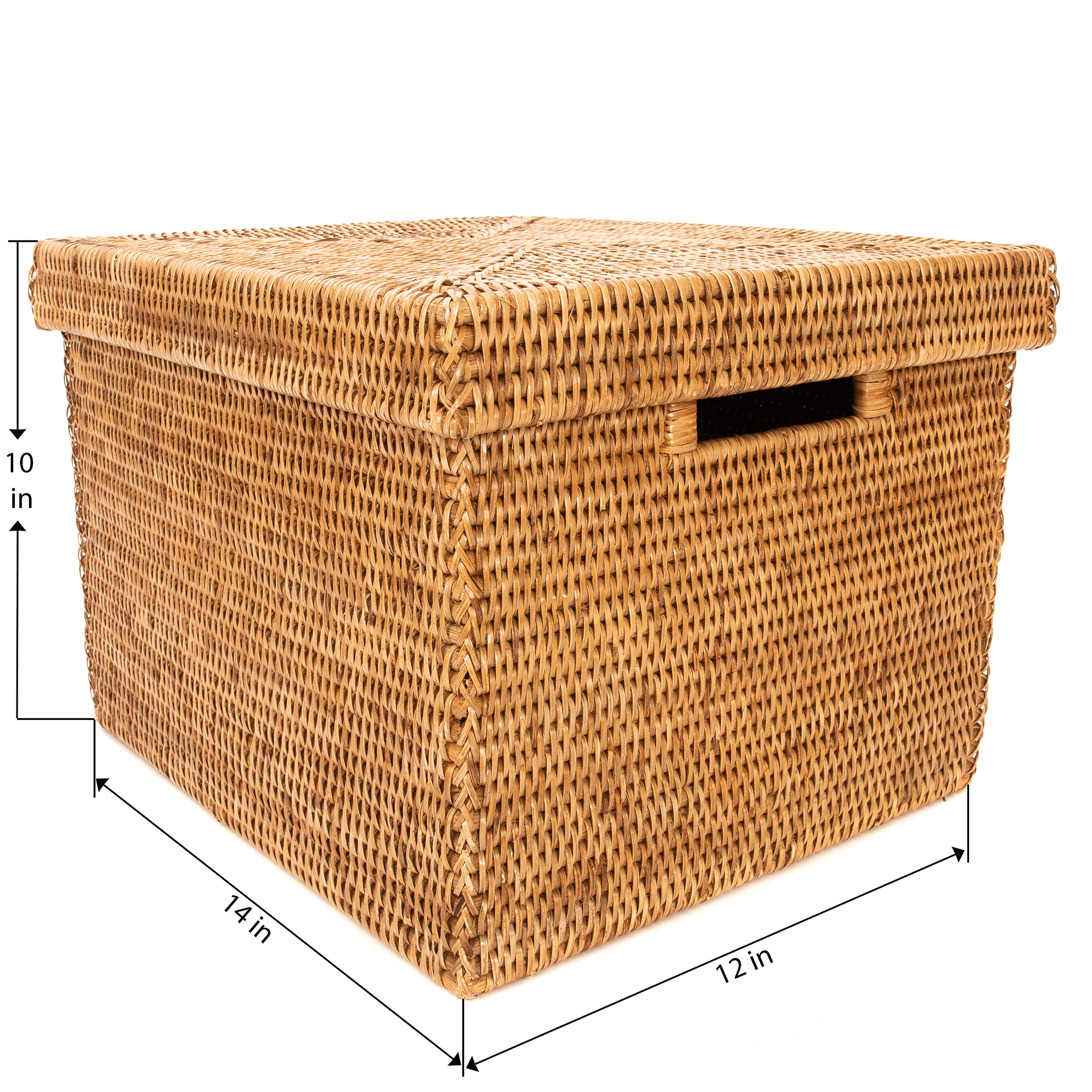 Rattan storage basket with lid 2025