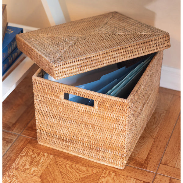 Artifacts Rattan™ Storage Box with Lid - Letter File - Artifacts