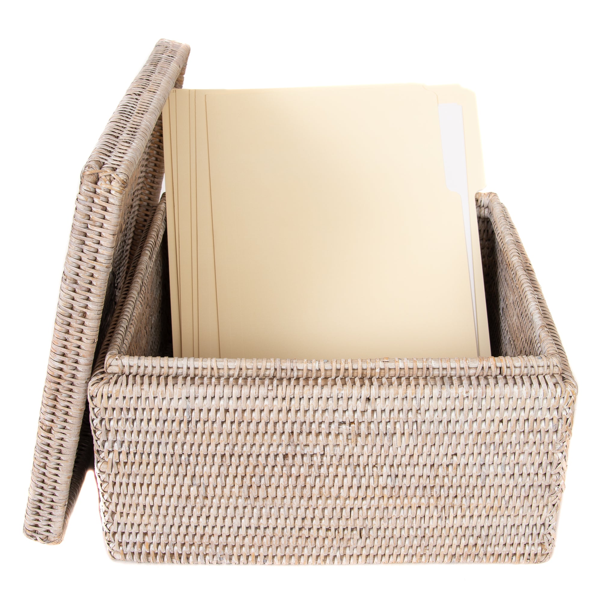lid included rattan storage container