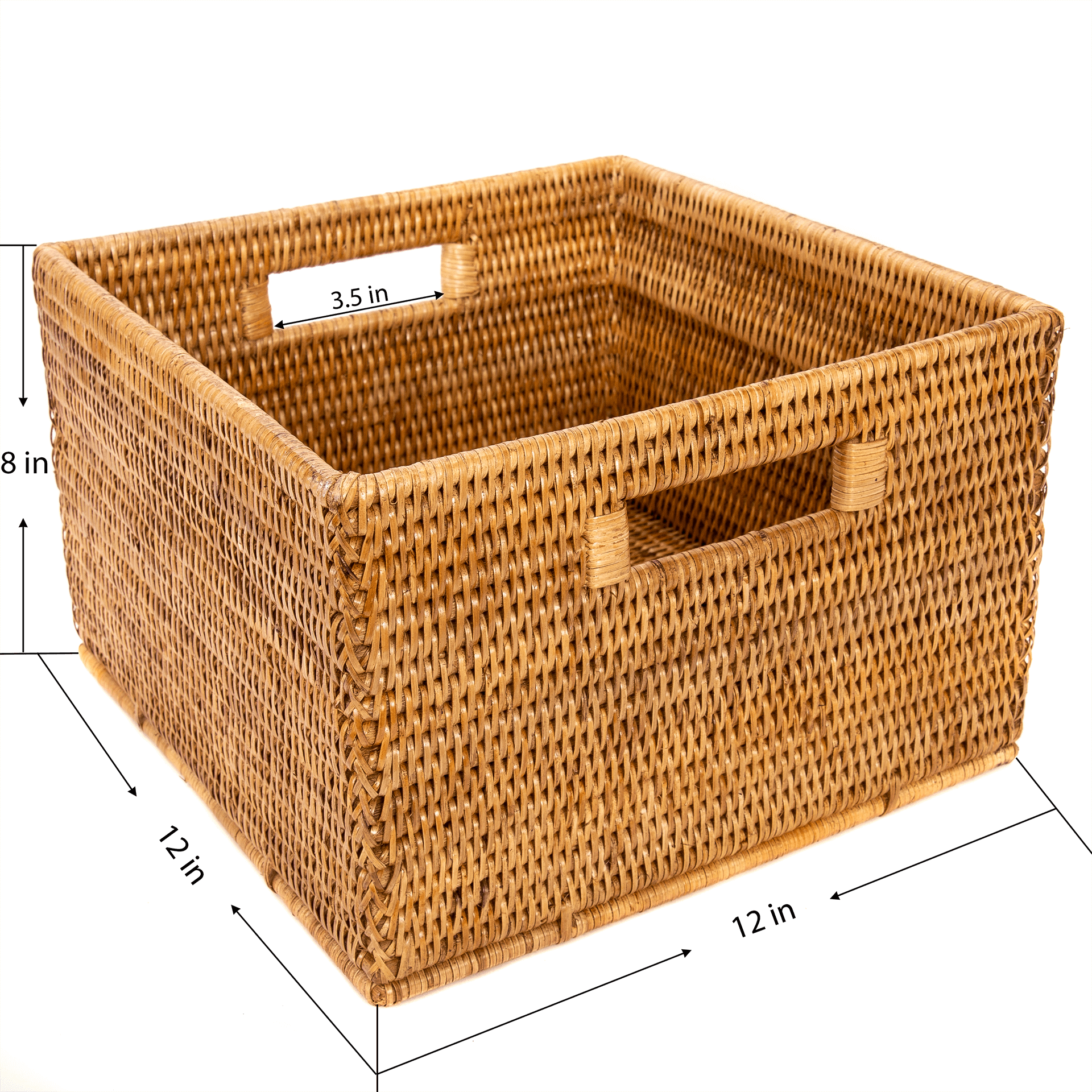 Square Storage Basket With Handles