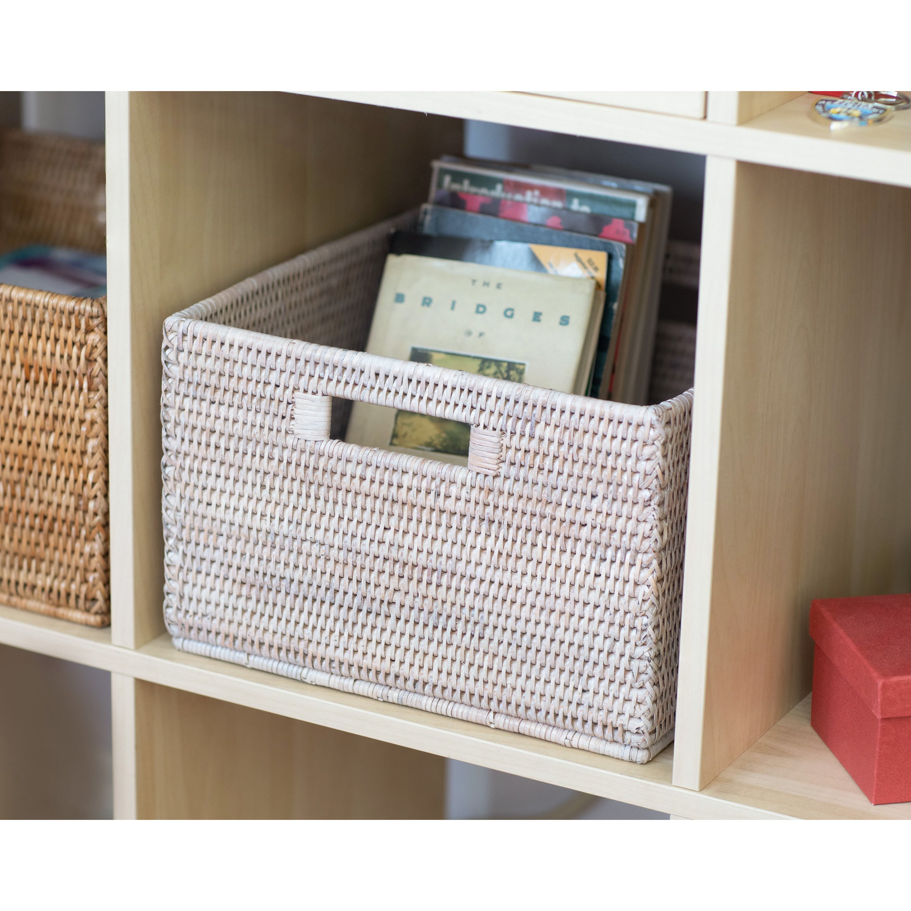 Square Storage Box with Cutout Handles