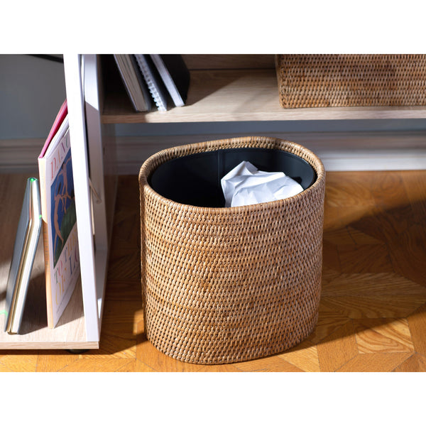 Bone Hexagon Waste Basket with Metal Liner — Bohlert Massey