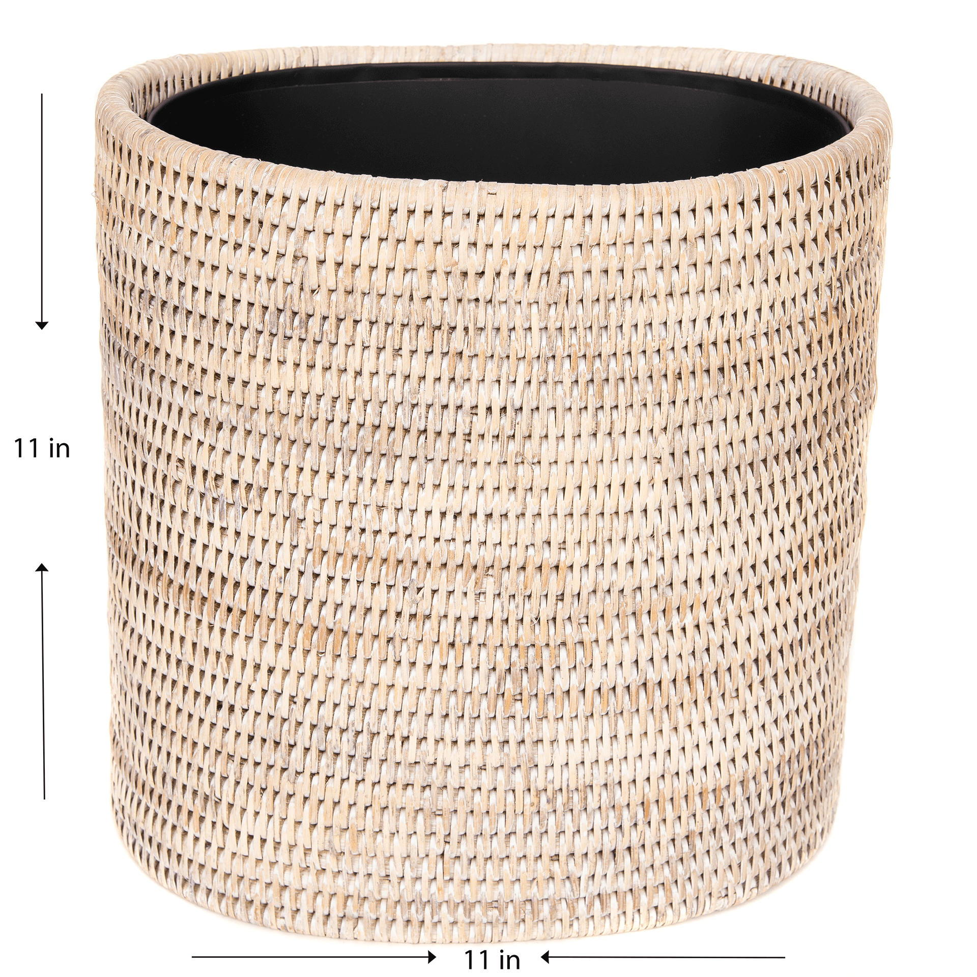 Oval Waste Basket with Metal Liner