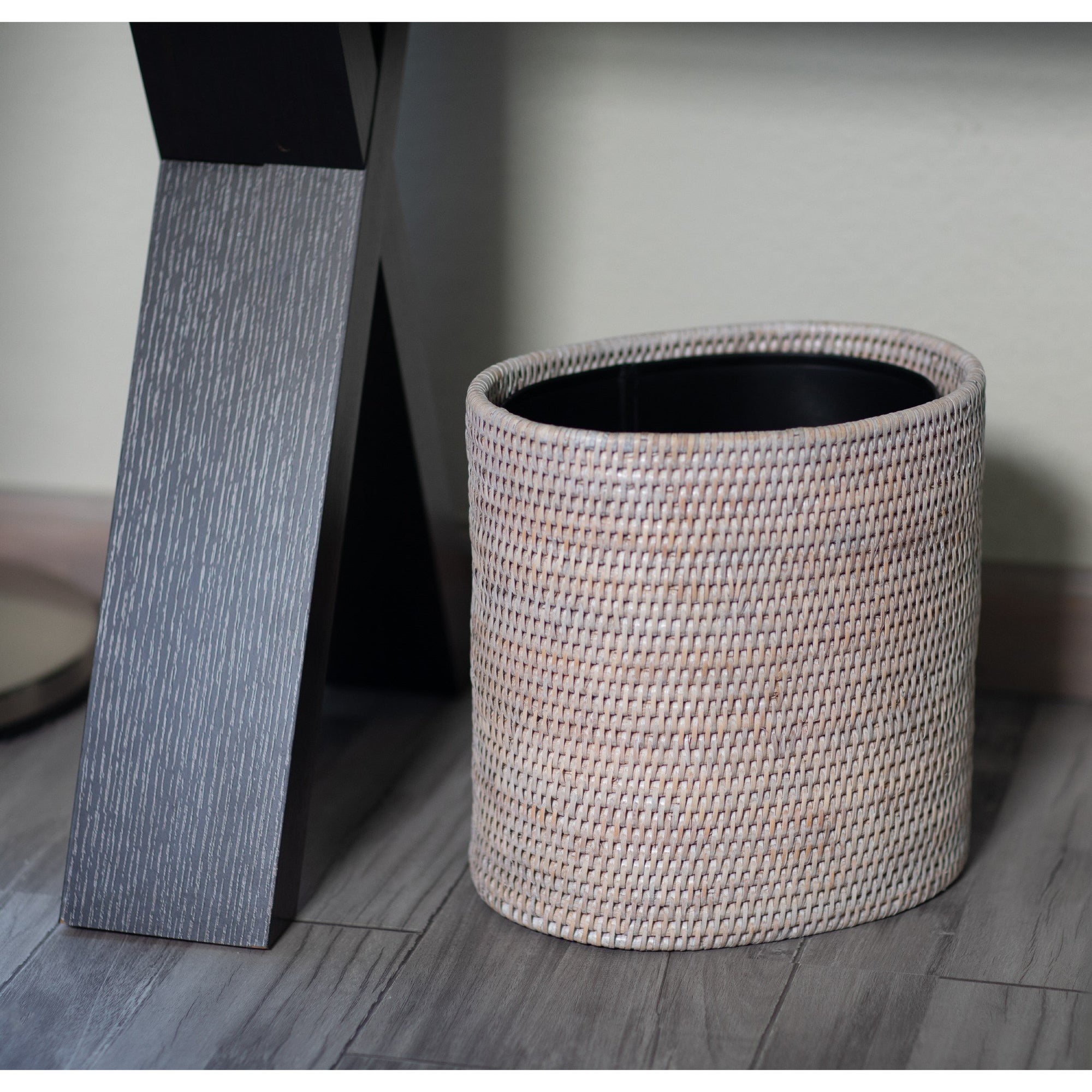 Artifacts Rattan™ Round Tapered Waste Basket With Metal Liner 