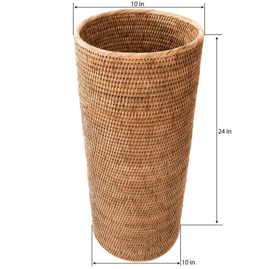 Artifacts Rattan™ Round Umbrella Storage Basket - Artifacts Trading Company