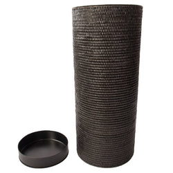 Round Umbrella Basket Tudor Black