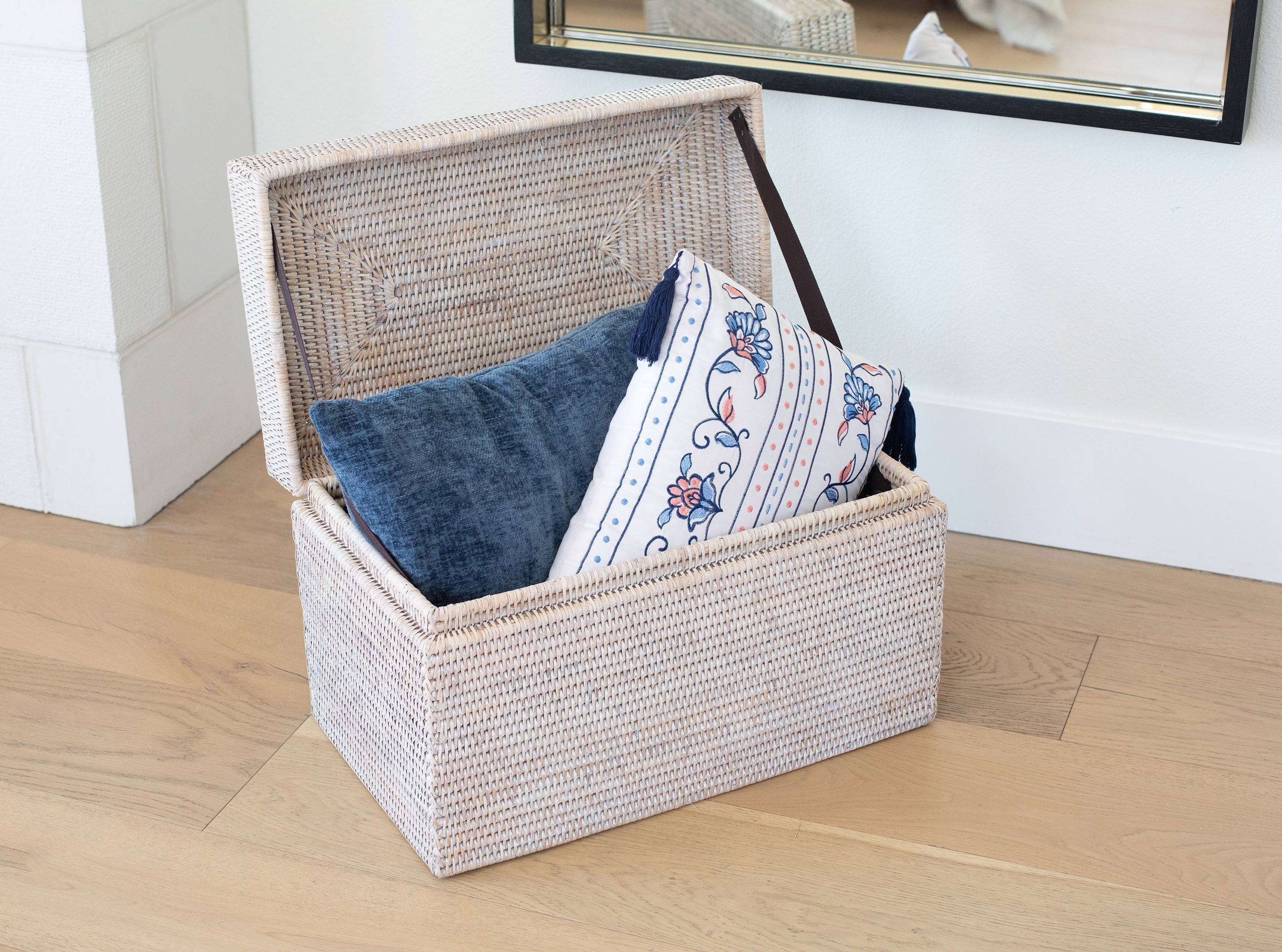 Artifacts Rattan™ Rectangular Shelf Basket with Side Handles - Artifacts  Trading Company