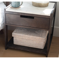 Rectangular Storage Box with Lid White Wash