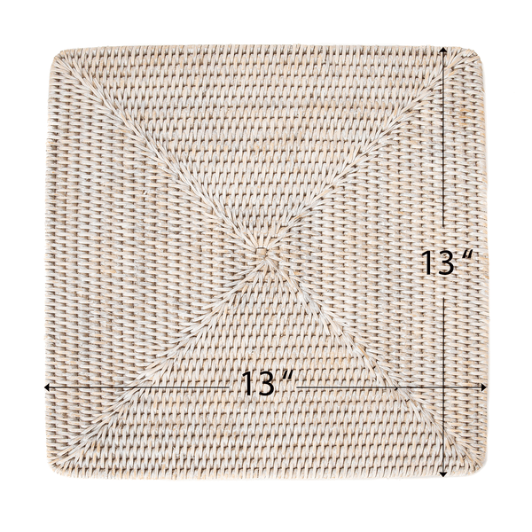 Artifacts Rattan™ Square Rattan Placemat - Artifacts Trading Company