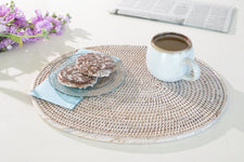Oval Placemat White Wash