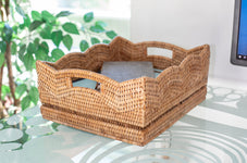 Scallop Shelf Basket Honey Brown