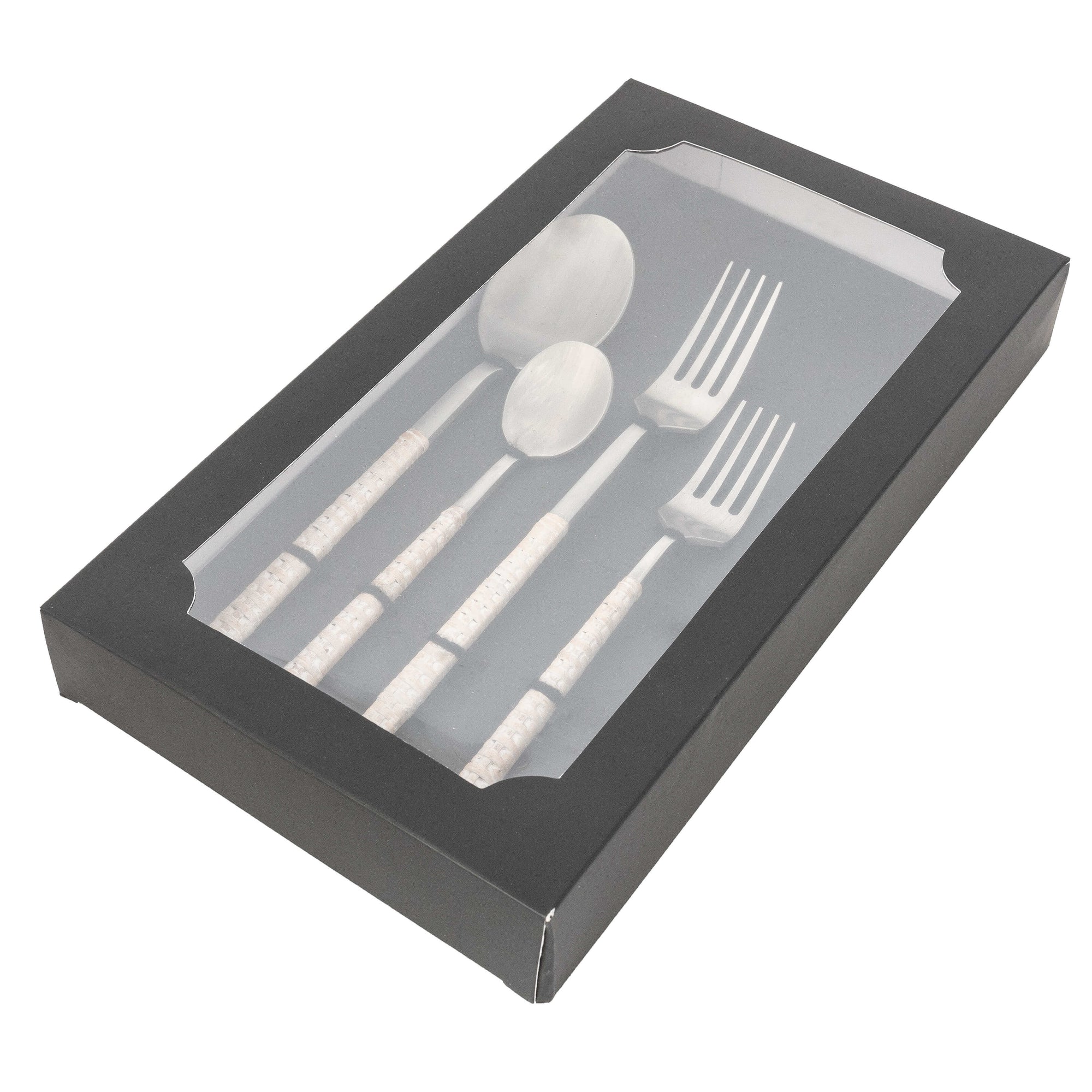 Rattan Stainless Steel Cutlery (Set of 5) - With Gift Box