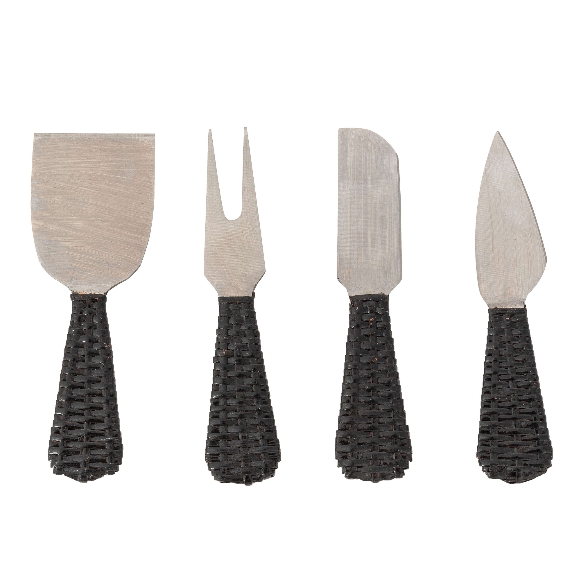 Rattan Stainless-Steel Cheese Knives (Set of 4) - with Gift Box