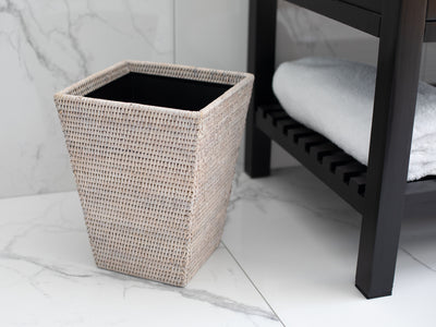 Square Tapered Waste Basket with Metal Liner